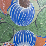 c.1940 Large Tonala Floral Pottery Floor Vase