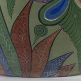 c.1940 Large Tonala Floral Pottery Floor Vase