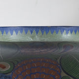 c.1940 Large Tonala Floral Pottery Floor Vase