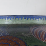 c.1940 Large Tonala Floral Pottery Floor Vase