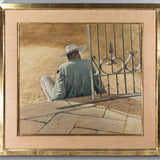Harry McCormick (1942-2023) - "Seated Man" Oil Painting