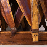 Mexican Equipale Barrel Wood and Leather Armchair