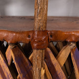 Mexican Equipale Barrel Wood and Leather Armchair