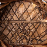 Mexican Equipale Barrel Wood and Leather Armchair