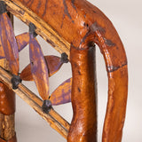 Mexican Equipale Barrel Wood and Leather Armchair