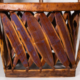 Mexican Equipale Barrel Wood and Leather Armchair