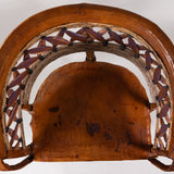 Mexican Equipale Barrel Wood and Leather Armchair