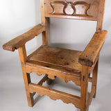 Mexican Spanish Colonial Sabino Wood Armchair, 18th Century
