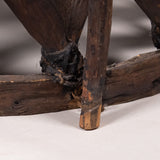 Mexican Equipale Barrel Wood and Leather Armchair