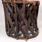 Mexican Equipale Barrel Wood and Leather Armchair