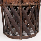 Mexican Equipale Barrel Wood and Leather Armchair