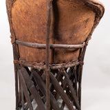 Mexican Equipale Barrel Wood and Leather Armchair