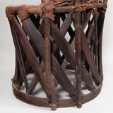Mexican Equipale Barrel Wood and Leather Armchair