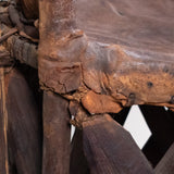 Mexican Equipale Barrel Wood and Leather Armchair