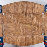c.1940s Guadalajara Chair with Rush Seat and Back Floral Design