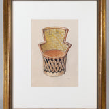 Mexican Old Chihuahua Chair with original Miguel Covarrubias Artwork, 9.75"H x 7"W
