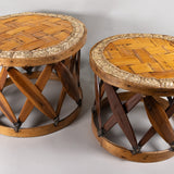 Pair of Mexican Equipale Stools