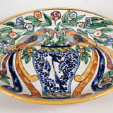Casa Guevara - C.1930s Mexican Talavera Plate with Pair of Resplendent Quetzal Birds
