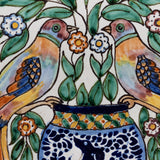 Casa Guevara - C.1930s Mexican Talavera Plate with Pair of Resplendent Quetzal Birds