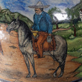Jesús Guerrero Santos - "Los Hacendados" Tonala, Jalisco Mexican Ceramic Urn with Lid, Dated 1995