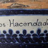 Jesús Guerrero Santos - "Los Hacendados" Tonala, Jalisco Mexican Ceramic Urn with Lid, Dated 1995