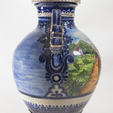 Jesús Guerrero Santos - "Los Hacendados" Tonala, Jalisco Mexican Ceramic Urn with Lid, Dated 1995