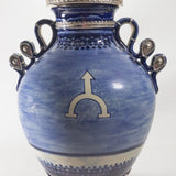 Jesús Guerrero Santos - "Los Hacendados" Tonala, Jalisco Mexican Ceramic Urn with Lid, Dated 1995