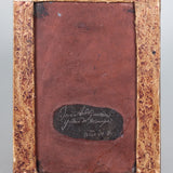 Jose Antonio Guativa - Signed Antique Colombian St Michael Carved & Painted Alabaster Retablo, Dated 1834