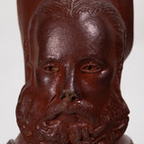 Rare 19th Century Antique Cuernavaca Mexican Emperor Maximilian Pottery Bust Pitcher