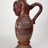 Rare 19th Century Antique Cuernavaca Mexican Emperor Maximilian Pottery Bust Pitcher