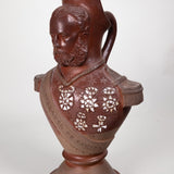 Rare 19th Century Antique Cuernavaca Mexican Emperor Maximilian Pottery Bust Pitcher