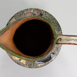 A Major C.1930 Tlaquepaque Mexican Green Pottery Pitcher Dance/Music Motif
