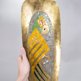 Salvador Teran - Mid 20th C. Mexican Brass and Glass Mosaic Parrot Tray