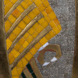 Salvador Teran - Mid 20th C. Mexican Brass and Glass Mosaic Parrot Tray