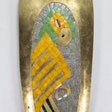 Salvador Teran - Mid 20th C. Mexican Brass and Glass Mosaic Parrot Tray