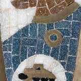 Salvador Teran - Mid 20th C. Mexican Brass and Glass Mosaic Mayan Portrait Tray