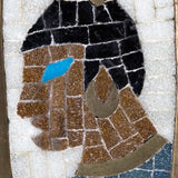 Salvador Teran - Mid 20th C. Mexican Brass and Glass Mosaic Mayan Portrait Tray