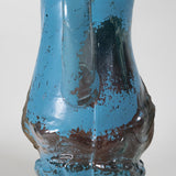 Hand Blown Mexican Pulque Figural Painted Pitcher, C.1930s
