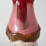 Hand Blown Mexican Pulque Figural Painted Mae West Pitcher, C.1930s