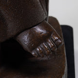 Francisco Arturo Marin (1907-1979) - Seated Woman on Equipale Chair Bronze Statue on Marble Base, C.1960