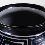 Luis Manuel Morales (b.1962) - Signed Vintage Michoacan Mexico Geometric Pottery Vase, Dated 1991