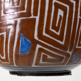 Luis Manuel Morales (b.1962) - Signed Vintage Michoacan Mexico Geometric Pottery Vase, Dated 1991