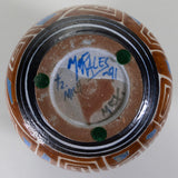Luis Manuel Morales (b.1962) - Signed Vintage Michoacan Mexico Geometric Pottery Vase, Dated 1991