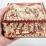 Juventino Diaz Celis - Guerrero Mexican Hand Painted Jewelry Box, Dated 2008