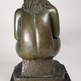 Francisco Arturo Marin (1907-1979) - Mother and Child Bronze Statue on Marble Base