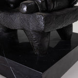 Francisco Arturo Marin (1907-1979) - "The Meal Grinder" Bronze Statue on Marble Base