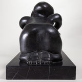 Francisco Arturo Marin (1907-1979) - "The Meal Grinder" Bronze Statue on Marble Base