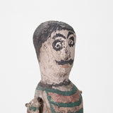Rare Pair of Antique Mexican Wood Toy Figures, C.19/20th Century