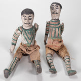 Rare Pair of Antique Mexican Wood Toy Figures, C.19/20th Century