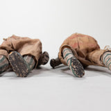 Rare Pair of Antique Mexican Wood Toy Figures, C.19/20th Century